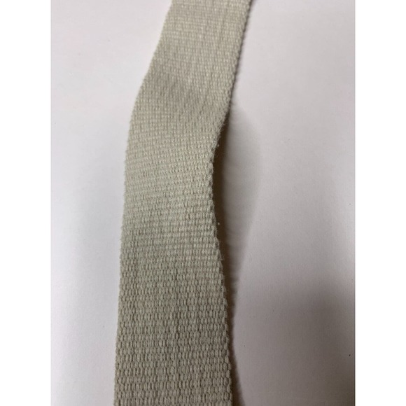 Mens Square Ring Belt Tweed Canvas Khaki Light 36" Inch Long - Picture 5 of 5